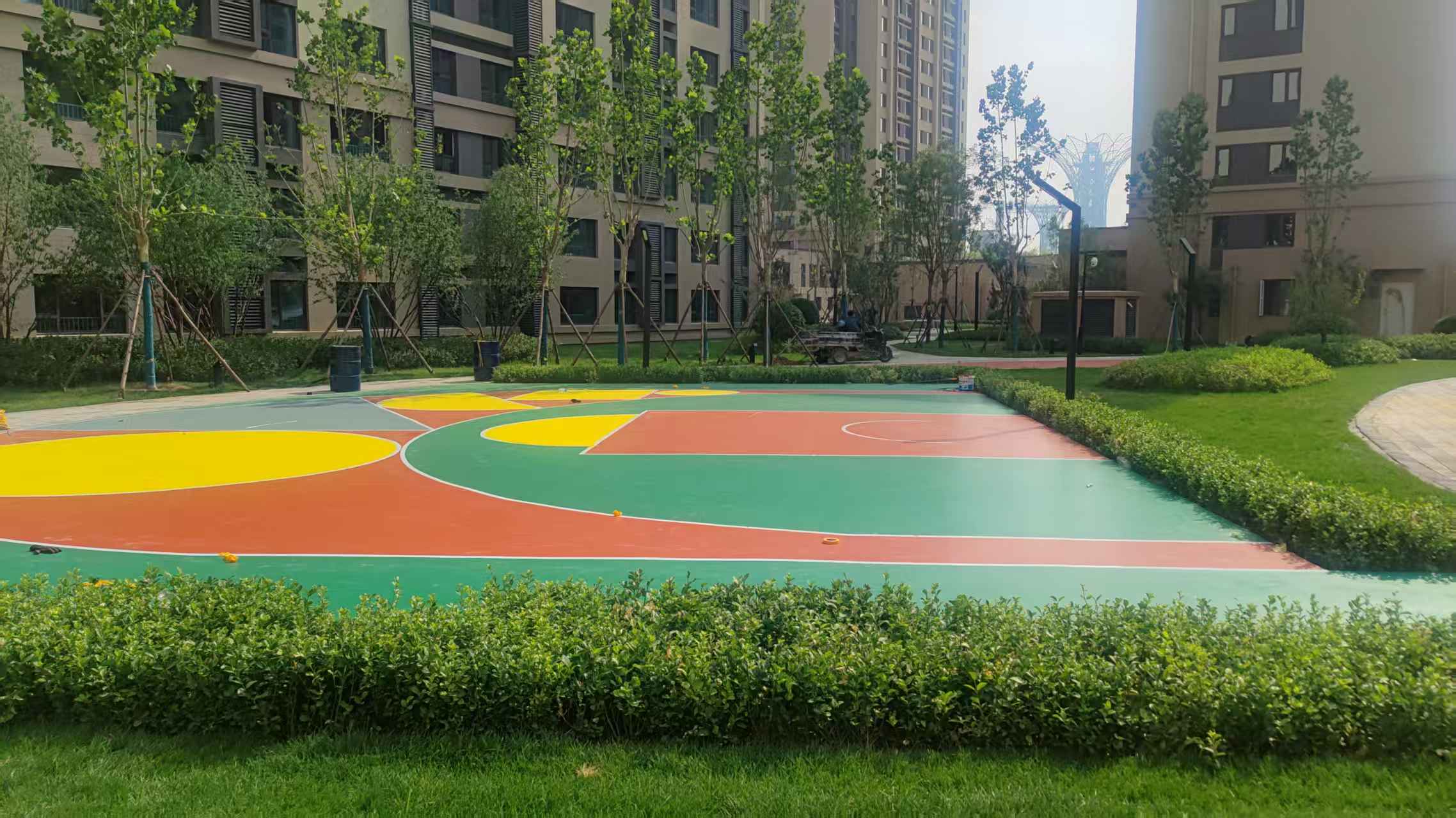 汕尾市硅PU球场塑胶地面 - 价格